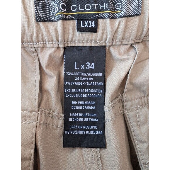 BC Clothing Convertible Hiking Cargo Pants Mens LX34 Beige Tactical Gorpcore - Picture 7 of 12